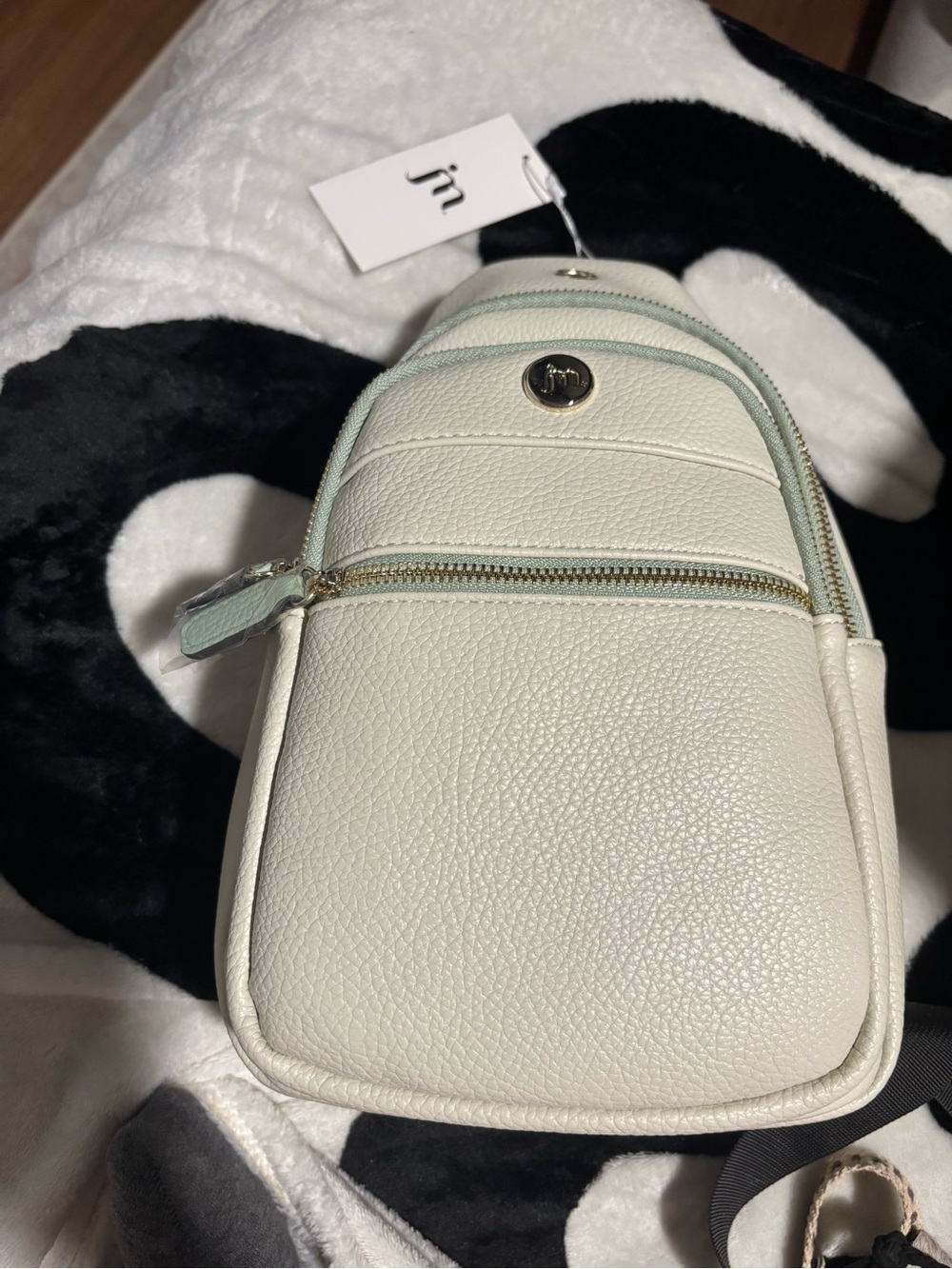 Jessica Moore Sling Bag Bone-Mint NWT JM-653-BONMNT